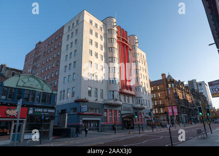 Art deco building in Glasgow's Sauchiehall street Stock Photo