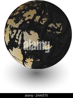 Grunge 3d sphere vector background. realistic design Stock Vector