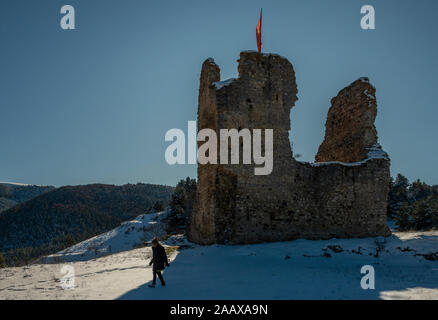 Sites associated with the 13th century Cathar heresies and the Albegensian Crusade in southern France. Stock Photo