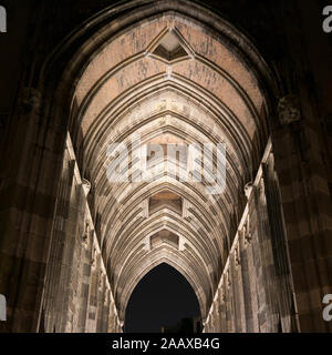 Dom church tower tunnel in the old city centre of Utrecht, Netherlands Stock Photo