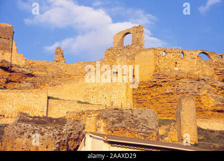 Ruins of the castle. Zorita de los Canes, Guadalajara province, Castilla La Mancha, Spain. Stock Photo