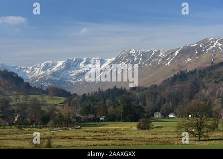 Grisedale seen from Patterdale village, Glenridding, Cumbria Stock Photo