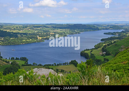 Looking North along Ullswater from Steel Notts, Cumbria Stock Photo