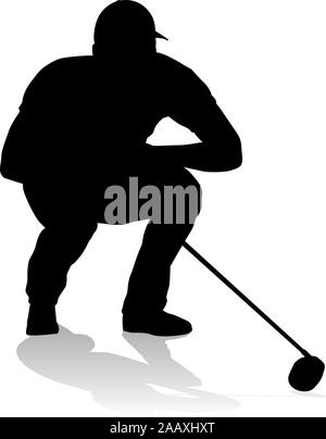 Golfer Golf Sports Person Silhouette Stock Vector