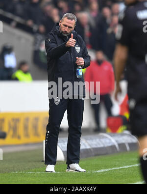 Stuttgart, Germany. 24th Nov, 2019. Coach Tim Walter (VfB Stuttgart). GES/Soccer/2. Bundesliga: VfB Stuttgart - Karlsruher SC, 24.11.2019 Football/Soccer: 2nd League: VfB Stuttgart vs Karlsruher SC, Stuttgart, November 24, 2019 | usage worldwide Credit: dpa/Alamy Live News Stock Photo