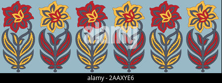 Indian mughal flower motif background Stock Photo