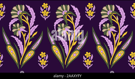 Indian mughal flower motif background Stock Photo