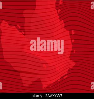 Abstract red spot on light background. Space retro design. Red color. Vector abstract grunge background. Banner template. Party backdrop Stock Vector