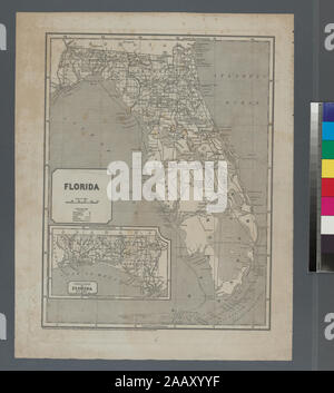 Florida At head of title: Supplement to the New York observer. Issued in parts; maps dated 1841-1845. National Endowment for the Humanities Grant for Access to Early Maps of the Middle Atlantic Seaboard.; Florida. Stock Photo