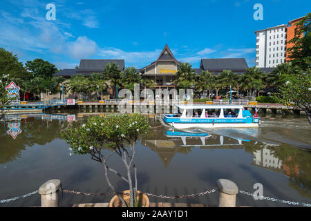 Malacca City (also spelled Melaka) is the capital of the coastal state of Malacca, in southwestern Malaysia. Stock Photo