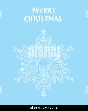vector illustration of a snowflake. Christmas card. Stock Vector