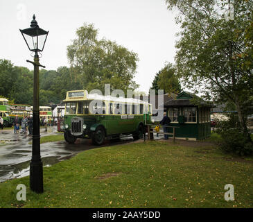 Amberley museum vintage buses Stock Photo