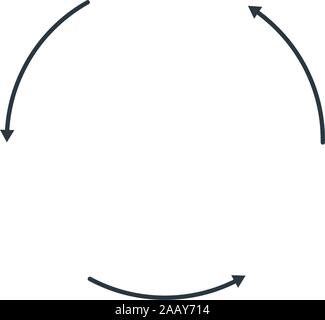 three circle round arrows for infographics. Stock Vector illustration isolated Stock Vector