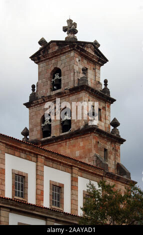 bell tower of the church of Arriondas, Asturias in Spain Stock Photo