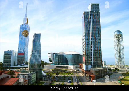 Group of Outstanding Modern Architectures by the Black Sea in Batumi, Georgia Stock Photo