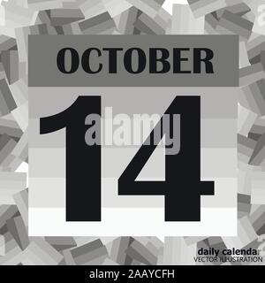 October 14 icon. For planning important day. Banner for holidays and ...