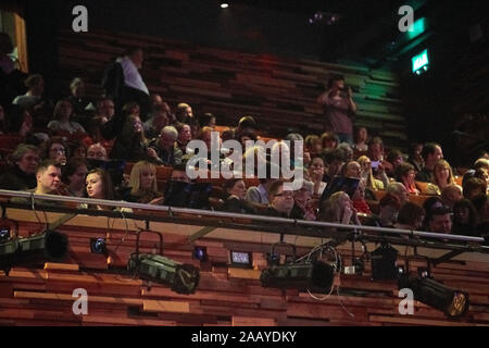 Interior of Waterside Theatre in Aylesbury, Buckinghamshire. (Note: High ISO image) Stock Photo