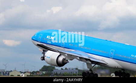 KLM Boeing 777 before departure