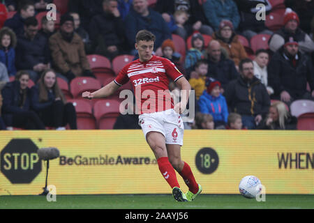 Middlesbrough, UK. 24 November 2019. Dael Fry of Middlesbrough during the Sky Bet Championship match between Middlesbrough and Hull City at the Riverside Stadium, Middlesbrough on Sunday 24th November 2019. Stock Photo