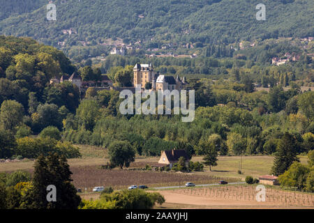 Perigord, the picturesque castle of Fayrac in Dordogne, France Stock Photo