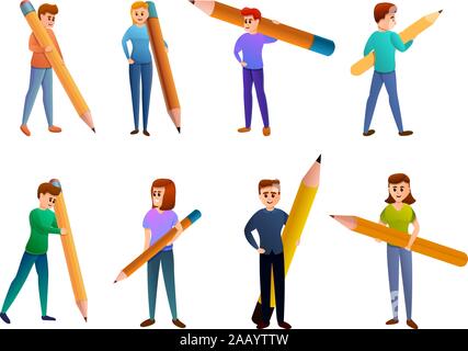 Editor icons set. Cartoon set of editor vector icons for web design Stock Vector