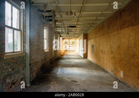 Interior Dalesmen Distillery under construction, Former Ford Garage, East Pitt Street, Bedford, PA Stock Photo