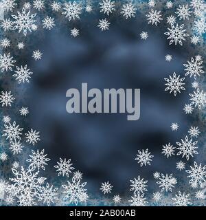 Winter background with snowflakes. Holiday background with snowflake . Vector Illustration. Stock Vector