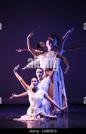 London, UK. 24th Nov, 2019. India's premier contemporary performing arts company, Natya Nectar Cirque de India, performing at the London Apollo Theater for the first ever historic UK performance as part of a grand production called Krishna Spectacular, a West End-style show showcasing the rich history and traditions of India's 5,000-year-old texts, known as The Vedas. Credit: Paul Quezada-Neiman/Alamy Live News Stock Photo