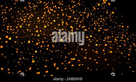 Abstract background with gold particles. Golden sparkling magical particles. Vector Stock Vector