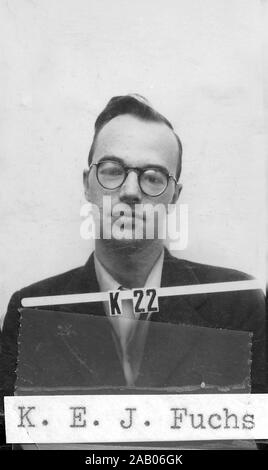 Klaus Fuchs, Klaus Emil Julius Fuchs (1911 – 1988) German theoretical physicist and atomic spy who supplied information from the American, British, and Canadian Manhattan Project to the Soviet Union during and shortly after World War II. Stock Photo