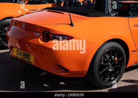 Orange Mazda Miata MX-5 ND Mark 4 30th Anniversary model Stock Photo