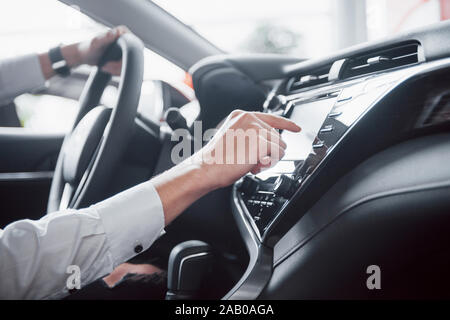 car interior - devices, the concept of driving Stock Photo