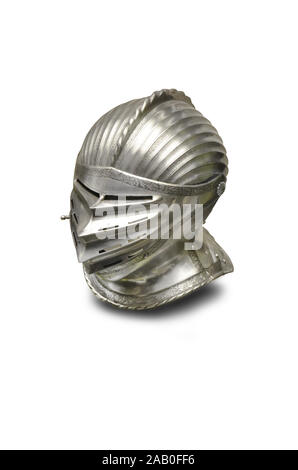 German batle helmet (armet). The armet is a type of helmet which was developed in the 15th century. It was extensively used in Italy, France, England, Stock Photo