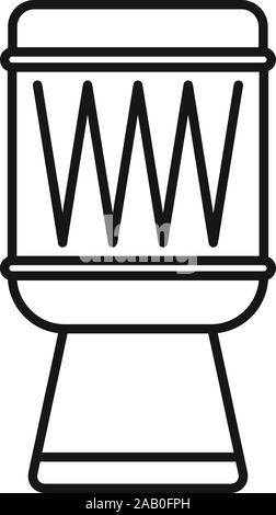 Brazil drums icon. Outline brazil drums vector icon for web design isolated on white background Stock Vector