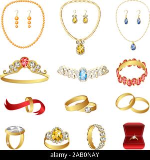 Jewellery icons set. Cartoon set of jewellery vector icons for web design Stock  Vector Image & Art - Alamy