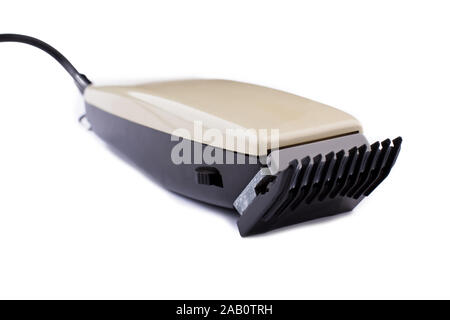 Electric hair clipper on white background. Stock Photo