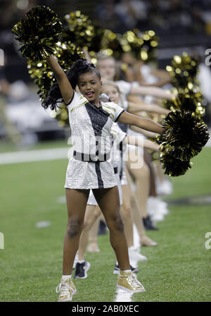 New Orleans, United States. 24th Nov, 2019. Members of the New Orleans Junior Saintsations dance during halftime of the game with the Carolina Panthers at the Mercedes-Benz Superdome in New Orleans on Sunday, November 24, 2019. Photo by AJ Sisco/UPI Credit: UPI/Alamy Live News Stock Photo