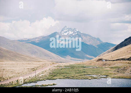 Snowy  mountain in the Andes range Stock Photo