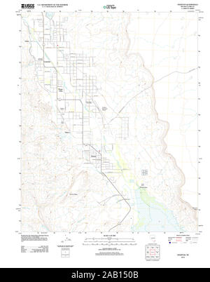 USGS TOPO Map Nevada NV Overton 20120125 TM Restoration Stock Photo