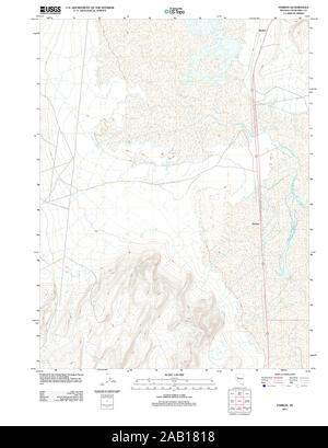 USGS TOPO Map Nevada NV Parran 20111219 TM Restoration Stock Photo