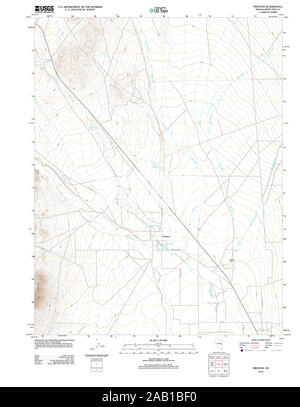 USGS TOPO Map Nevada NV Preston 20120113 TM Restoration Stock Photo
