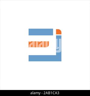 Initial letter ei or ie logo vector design templates Stock Vector