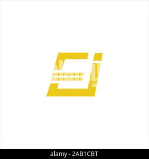 Initial letter ei or ie logo vector design templates Stock Vector