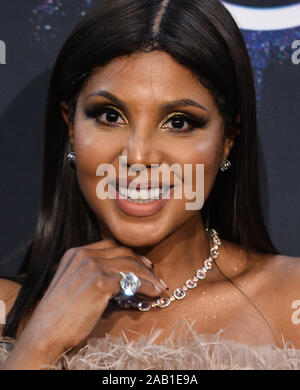 Los Angeles, United States. 24th Nov, 2019. Singer Toni Braxton appears backstage during the 47th annual American Music Awards at the Microsoft Theater in Los Angeles on Sunday, November 24, 2019. Photo by Jim Ruymen/UPI Credit: UPI/Alamy Live News Stock Photo