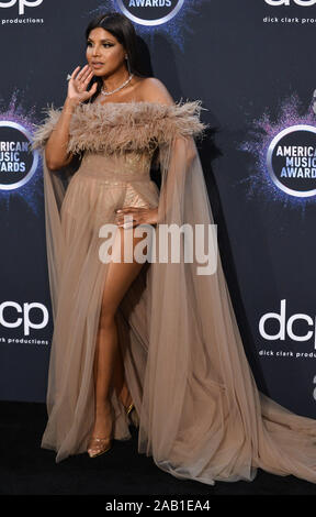 Los Angeles, United States. 24th Nov, 2019. Singer Toni Braxton appears backstage during the 47th annual American Music Awards at the Microsoft Theater in Los Angeles on Sunday, November 24, 2019. Photo by Jim Ruymen/UPI Credit: UPI/Alamy Live News Stock Photo