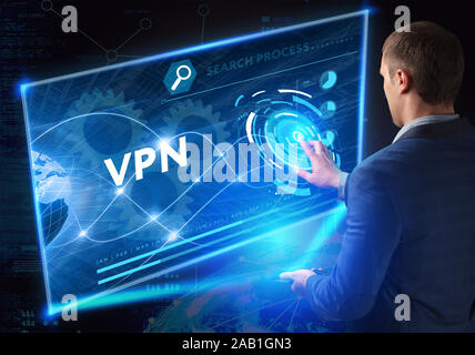Business, Technology, Internet and network concept. VPN network security internet privacy encryption concept. Stock Photo