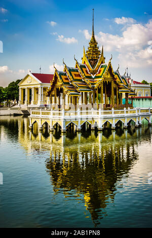 Ayutthaya, Thailand  - Oct 29, 2019: Bang Pa-In ancient palace, former royal summer residence of Thai King.