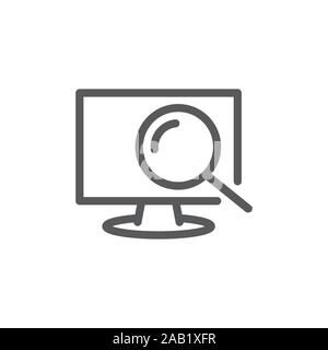Monitoring icon on white background Stock Vector