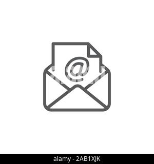Email icon on white background Stock Vector