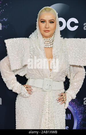 Los Angeles, USA. 24th Nov, 2019. Christina Aguilera 014 attends the 2019 American Music Awards at Microsoft Theater on November 24, 2019 in Los Angeles, California Credit: Tsuni/USA/Alamy Live News Stock Photo